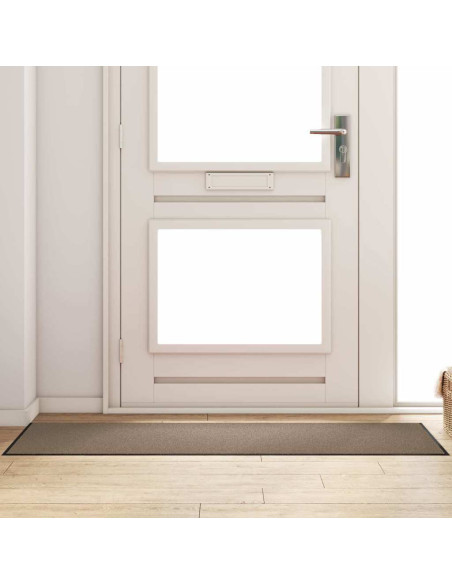 Tappetino Beige e Nero 60 x 180 cm 100% Poliammide