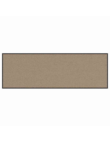Tappetino Beige e Nero 60 x 180 cm 100% Poliammide