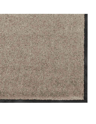 Tappetino Beige e Nero 60 x 180 cm 100% Poliammide