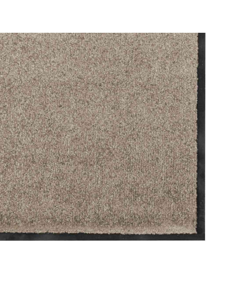 Tappetino Beige e Nero 60 x 180 cm 100% Poliammide