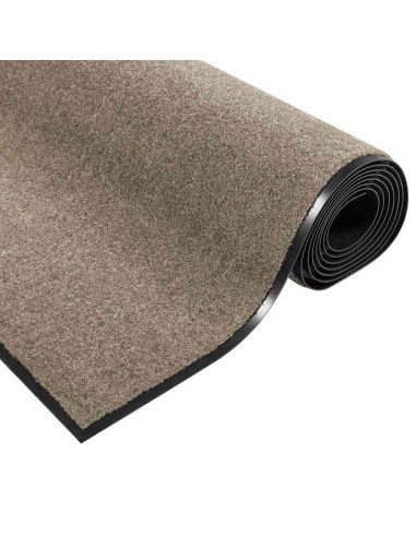 Tappetino Beige e Nero 60 x 180 cm 100% Poliammide