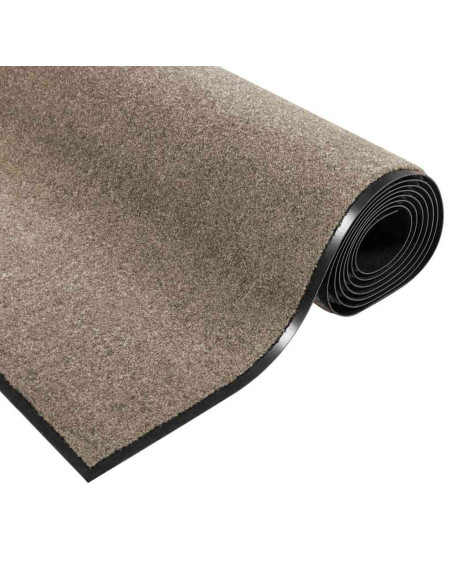 Tappetino Beige e Nero 60 x 180 cm 100% Poliammide