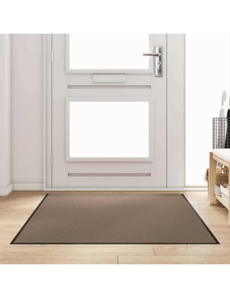 Tappetino Beige e Nero 120 x 180 cm 100% Poliammide