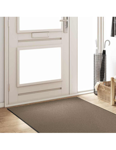 Tappetino Beige e Nero 120 x 250 cm 100% Poliammide