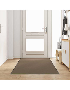 Tappetino Beige e Nero 120 x 300 cm 100% Poliammide