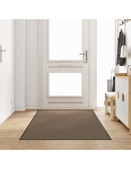 Tappetino Beige e Nero 120 x 300 cm 100% Poliammide