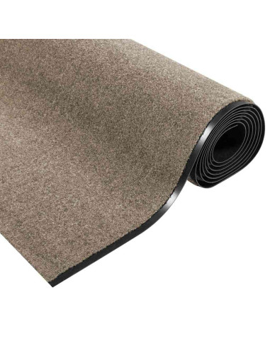 Tappetino Beige e Nero 120 x 400 cm 100% Poliammide