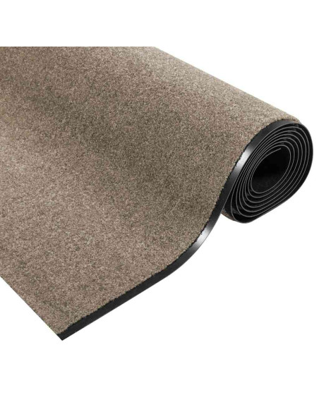 Tappetino Beige e Nero 120 x 400 cm 100% Poliammide