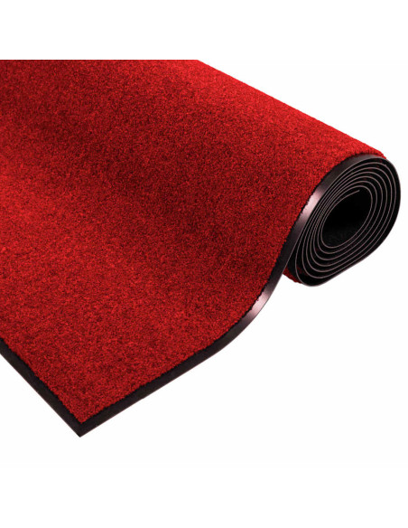 Tappetino Rosso e Nero 60 x 180 cm 100% Poliammide