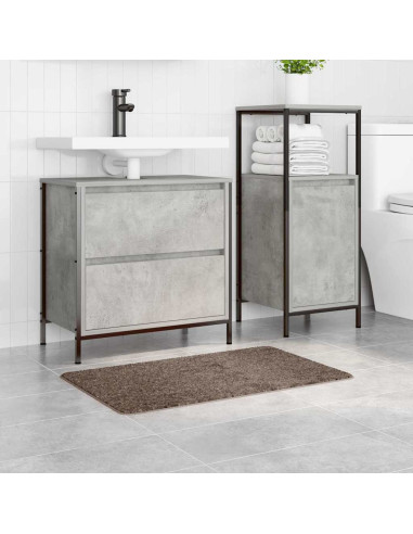 Tappetino da bagno antiscivolo Marrone 50 x 80 cm PP