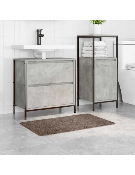 Tappetino da bagno antiscivolo Marrone 50 x 80 cm PP