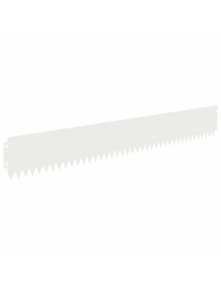 Bordura per Prato 10 pcs 103 x 15 cm Acciaio Bianco
