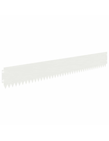 Bordura per Prato 30 pcs 103 x 15 cm Acciaio Bianco