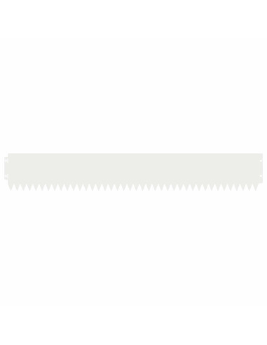 Bordura per Prato 30 pcs 103 x 15 cm Acciaio Bianco