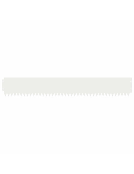 Bordura per Prato 30 pcs 103 x 15 cm Acciaio Bianco