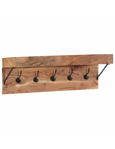 Appendiabiti Marrone 73 x 19 x 23 cm Legno massello di acacia 2