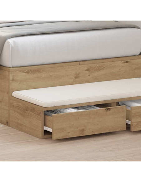 Cassetti per letto Rovere artigianale 80 x 36,5 x 16,5 cm