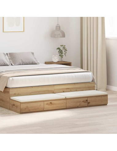 Cassetti per letto Rovere artigianale 140 x 36,5 x 16,5 cm