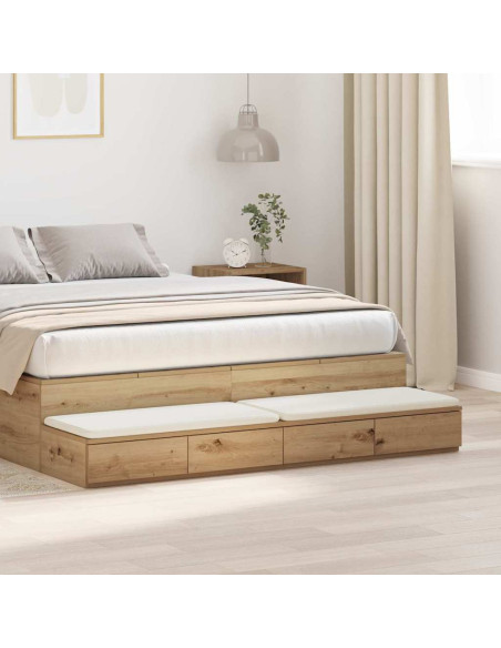 Cassetti per letto Rovere artigianale 160 x 36,5 x 16,5 cm