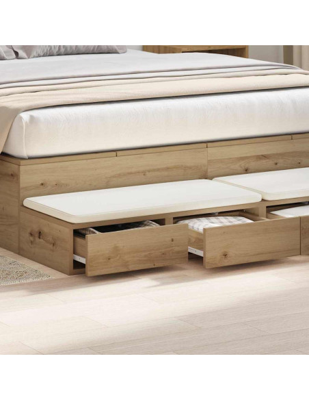 Cassetti per letto Rovere artigianale 160 x 36,5 x 16,5 cm