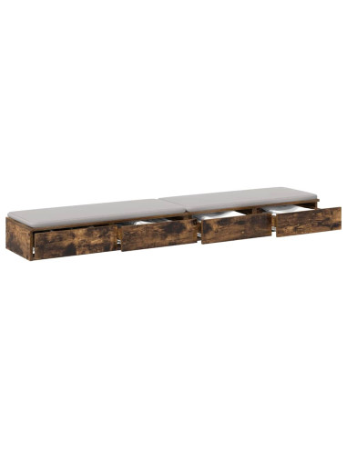 Cassetti per letto Rovere fumé 180 x 36,5 x 16,5 cm