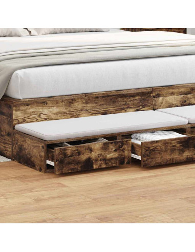 Cassetti per letto Rovere fumé 180 x 36,5 x 16,5 cm