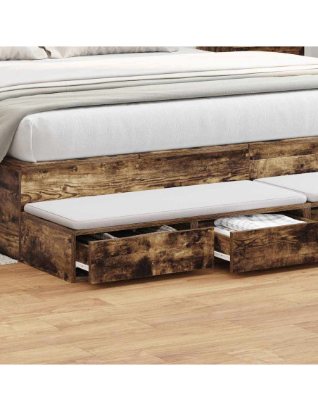 Cassetti per letto Rovere fumé 180 x 36,5 x 16,5 cm