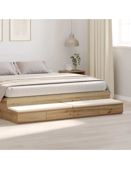 Cassetti per letto Rovere artigianale 180 x 36,5 x 16,5 cm