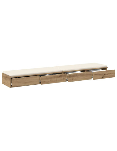 Cassetti per letto Rovere artigianale 180 x 36,5 x 16,5 cm