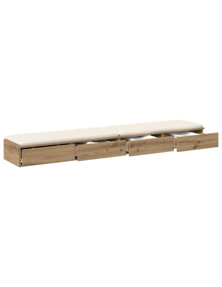 Cassetti per letto Rovere artigianale 180 x 36,5 x 16,5 cm