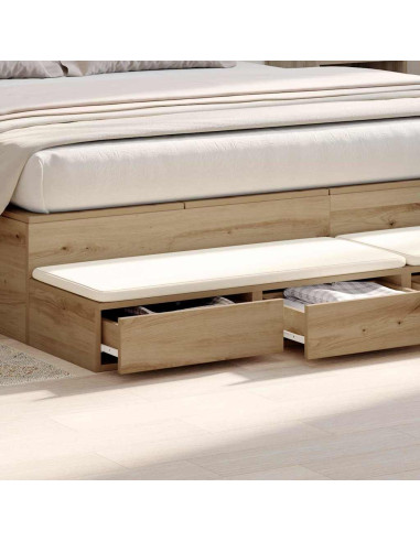 Cassetti per letto Rovere artigianale 180 x 36,5 x 16,5 cm