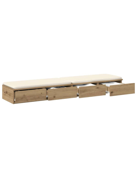 Cassetti per letto Rovere artigianale 135 x 36,5 x 16,5 cm