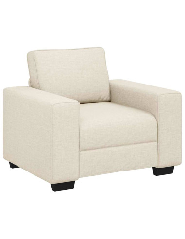 Divano 3 pcs Beige 221 x 80 x 82 cm Tessuto misto lino