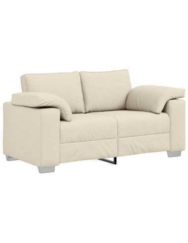Divano 3 pcs Beige 219 x 80 x 82 cm Tessuto misto lino