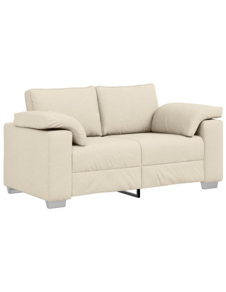 Divano 3 pcs Beige 219 x 80 x 82 cm Tessuto misto lino
