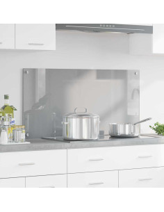 Schienale da cucina Grigio chiaro 100 x 50 cm vetro temperato
