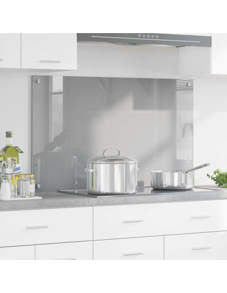 Schienale da cucina Grigio chiaro 100 x 60 cm vetro temperato