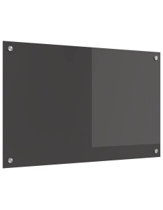 Schienale da cucina Grigio scuro 80 x 50 cm vetro temperato