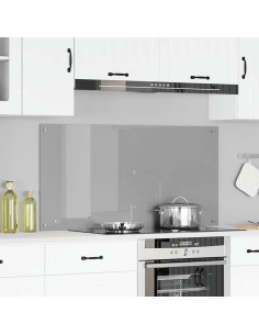 Schienale da cucina Grigio chiaro 120 x 60 cm vetro temperato