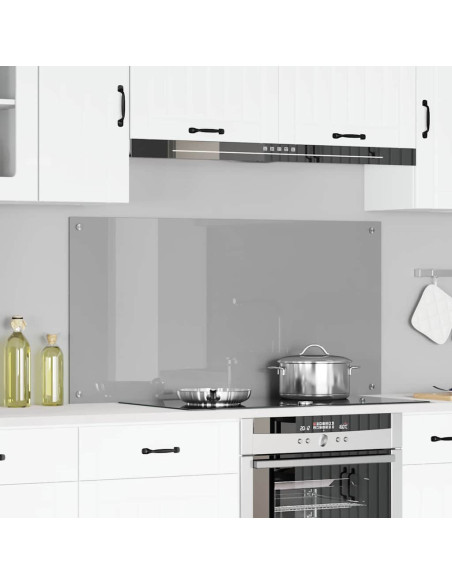 Schienale da cucina Grigio chiaro 120 x 60 cm vetro temperato