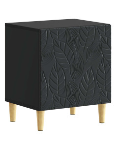 Comodino Nero 43 x 34,5 x 50 cm Legno ingegnerizzato