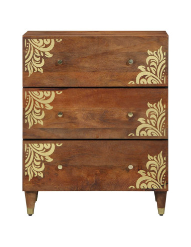 Credenza Marrone 60 x 33 x 75 cm Legno di mango massello