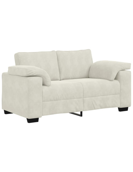 Divano Divanetto Crema 160x77x82 cm in Velluto