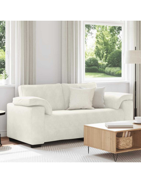 Divano Divanetto Crema 180x77x82 cm in Velluto