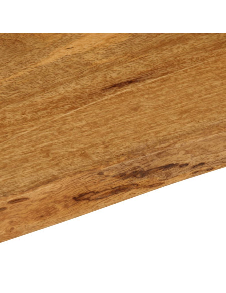Piano Tavolo 100x60x3,8 cm Bordi Vivi in Legno Massello Mango