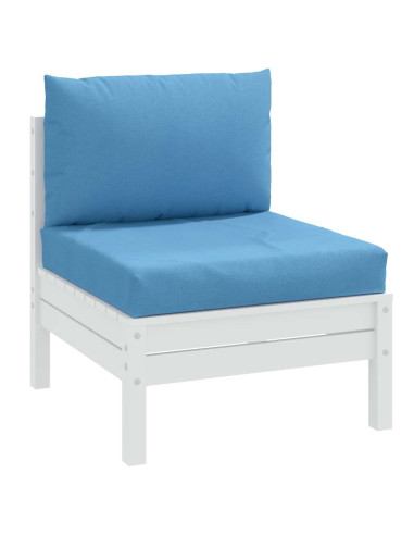 Cuscini per Pallet 2 pz Blu Mélange in Tessuto