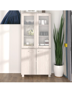 Credenza HAMAR in Legno Massello di Pino Bianca