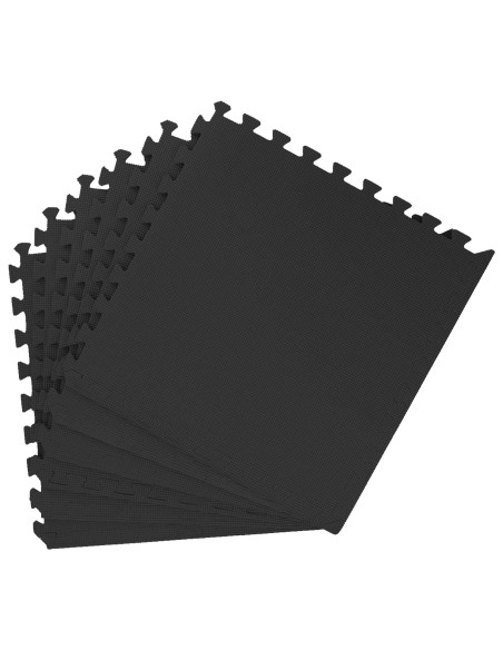 Tappeti 50 pcs Nero 18 m² Schiuma EVA