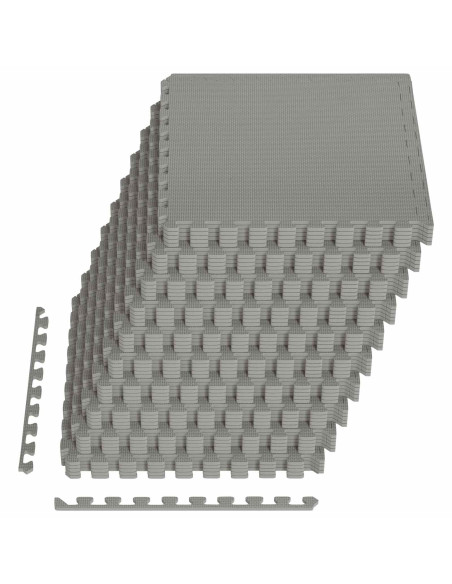 Tappeti 50 pcs Grigio 18 m² Schiuma EVA