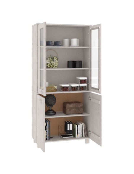 Credenza HAMAR in Legno Massello di Pino Bianca